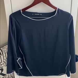 Zara Bow Sleeve Blouse